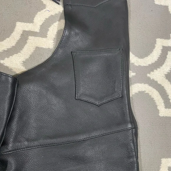 Vintage Frontier Leathers Black Chaps Size XL - Picture 3 of 7